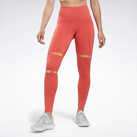 Reebok MYT Detail Leggings Rhodonite | ZWDKFA-369
