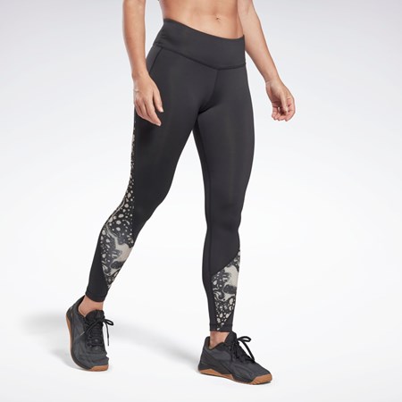 Reebok Modern Safari Leggings Mustat | FWQTID-503