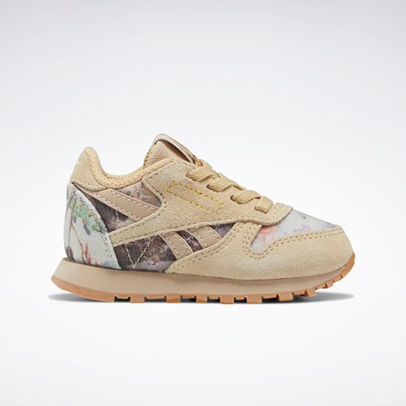 Reebok National Geographic Classic Leather Shoes - Toddler Beige | LSIFDJ-273