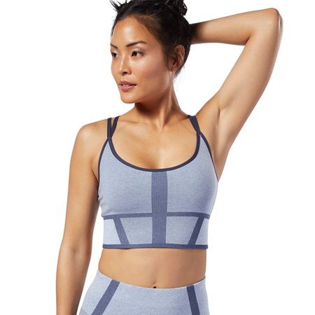 Reebok Nature X Low-Impact Seamless Bra Denim Dust | UHTGXQ-049