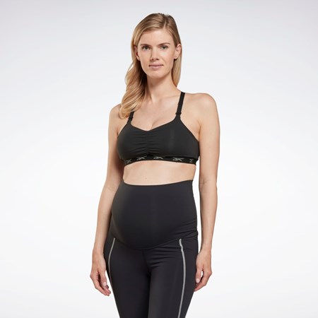 Reebok Nursing Sports Bra Mustat | NDLOAZ-961