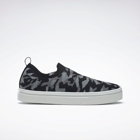 Reebok OnLux Slip-On Shoes Mustat Harmaat Harmaat | XBMHZP-149