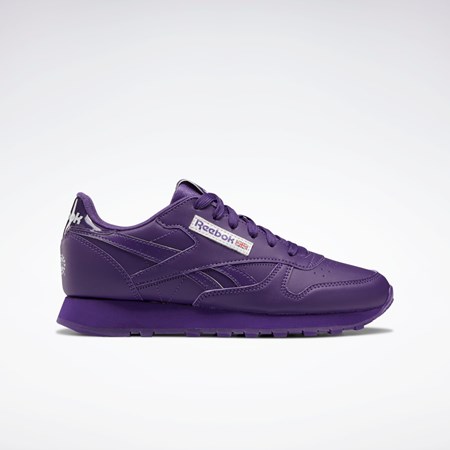 Reebok Popsicle Classic Leather Shoes - Grade School Violetit Violetit Violetit | BWHVLS-827