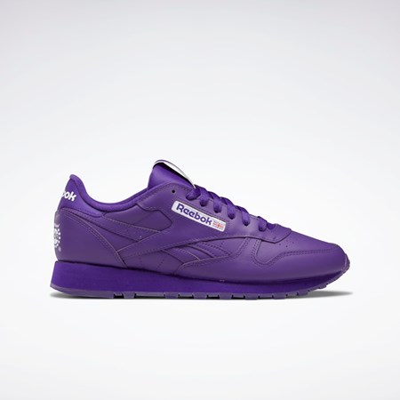 Reebok Popsicle Classic Leather Shoes Violetit Violetit Violetit | FBINEX-048
