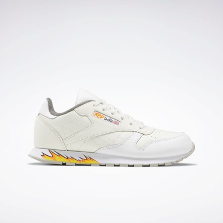 Reebok Power Rangers Classic Leather Shoes - Grade School Valkoinen Harmaat | YKSNEJ-625