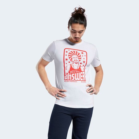 Reebok QT Iverson 70s Tarot Card Lyhyt Sleeve Crew T-Shirt Multi | BVPNZU-549