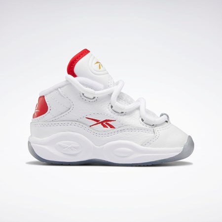 Reebok Question Mid Shoes - Toddler Valkoinen Punainen Valkoinen | FOTSAX-450