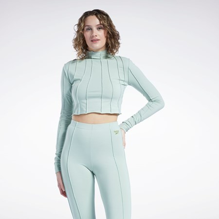 Reebok Reebok Classics Lettuce Edge Seam Long Sleeve T-Shirt Vaalean | ZJSPYQ-310