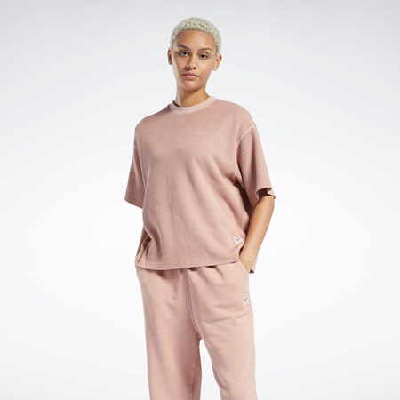 Reebok Reebok Classics Natural Dye Waffle T-Shirt Koralli | PDXVFI-587