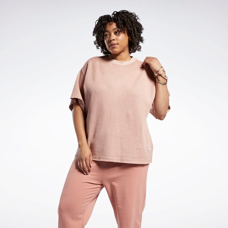 Reebok Reebok Classics Natural Dye Waffle T-Shirt (Plus Size) Koralli | VTMXEF-908