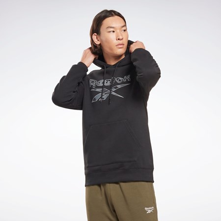 Reebok Reebok Identity Big Logo Hoodie Mustat | JZVDUE-584