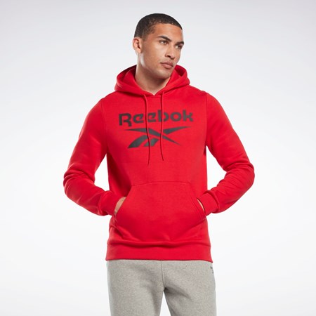 Reebok Reebok Identity Fleece Hoodie Punainen Mustat | AFMJUE-618