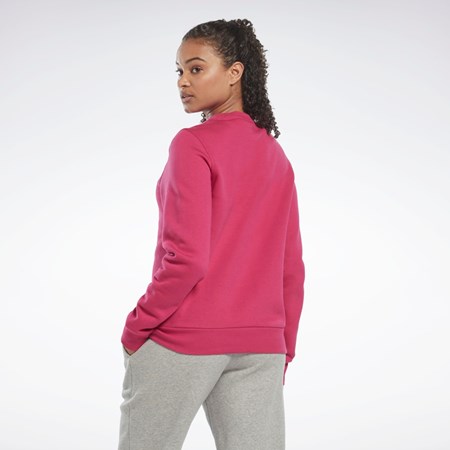 Reebok Reebok Identity Logo Fleece Crew Sweatshirt Pinkki | BXZWRJ-741