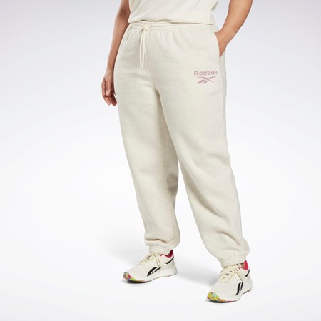 Reebok Reebok Identity Logo Fleece Joggers (Plus Size) Valkoinen | WJQHIY-460