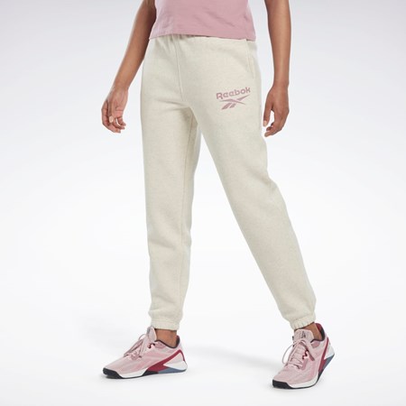 Reebok Reebok Identity Logo Fleece Joggers Valkoinen | ZDOSNT-492