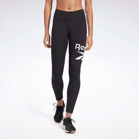 Reebok Reebok Identity Logo Leggings Mustat | WBFXYR-417