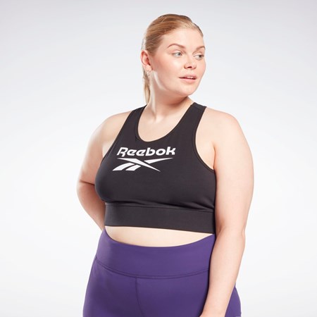 Reebok Reebok Identity Sports Bra (Plus Size) Mustat | IJKXGS-456
