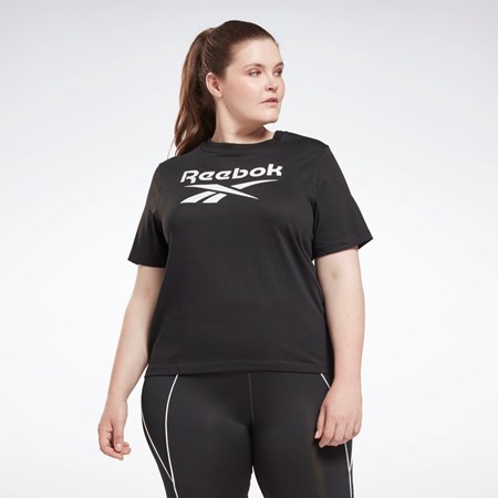 Reebok Reebok Identity T-Shirt (Plus Size) Mustat | PASYJH-405