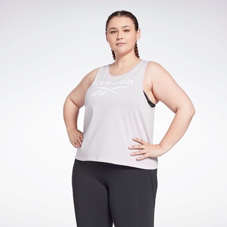 Reebok Reebok Identity Tank Top (Plus Size) Quartz Glow | FTZVDS-875