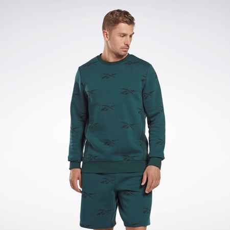 Reebok Reebok Identity Vector Fleece Crew Sweatshirt Vihreä | NTKRVO-349