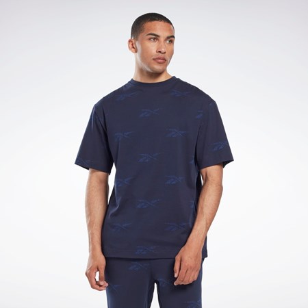 Reebok Reebok Identity Vector T-Shirt Laivastonsininen | CGAWIE-915