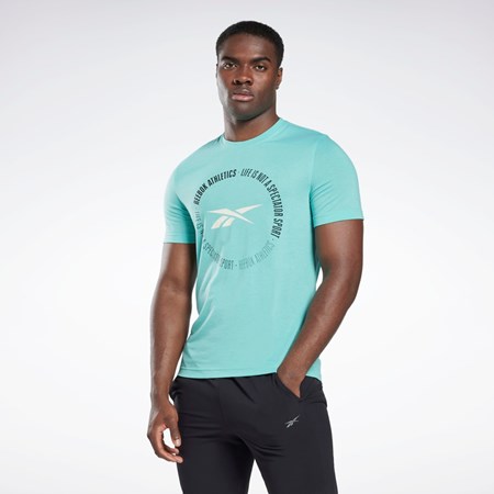 Reebok Reebok Life Is Not a Spectator Urheilu Graafinen T-Shirt Semi Classic Teal | IHXOSJ-986