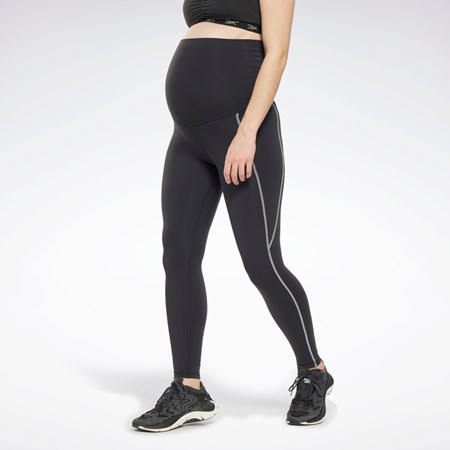Reebok Reebok Lux 2.0 Maternity Leggings Mustat | YMSGRF-349