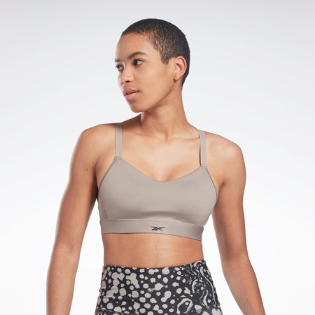 Reebok Reebok Lux Strappy Sports Bra Harmaat | ZANKIX-916