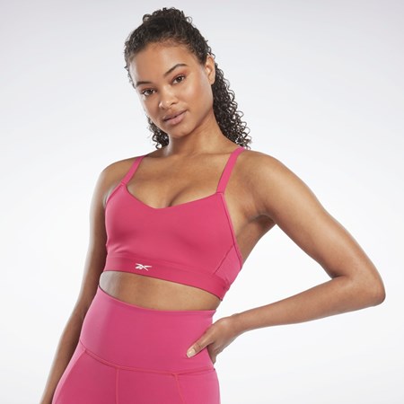 Reebok Reebok Lux Strappy Sports Bra Pinkki | TEQDWX-572