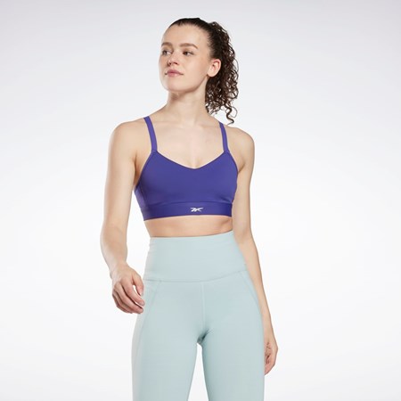 Reebok Reebok Lux Strappy Sports Bra Violetit | MSGEDI-653