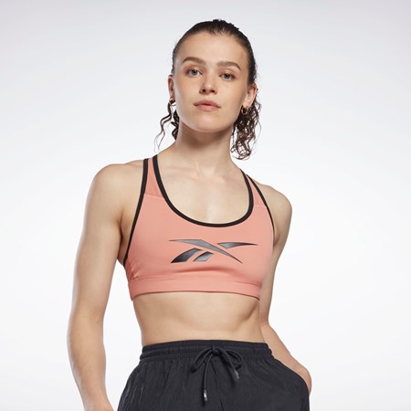 Reebok Reebok Lux Vector Racer Sports Bra Koralli | BQIERJ-937