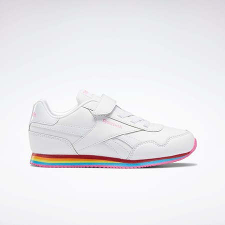 Reebok Reebok Royal CL Jog 3 1V Shoes - Preschool Valkoinen Valkoinen Pinkki | ITLHJY-768