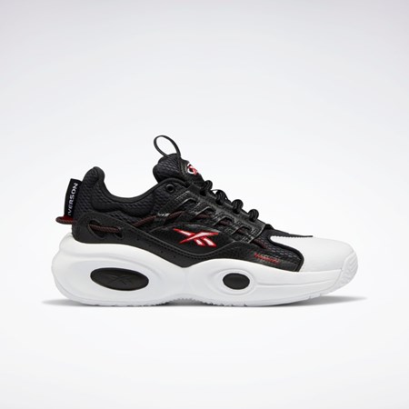 Reebok Reebok Solution Mid Basketball Shoes - Grade School Mustat Valkoinen Punainen | YPHXNM-851