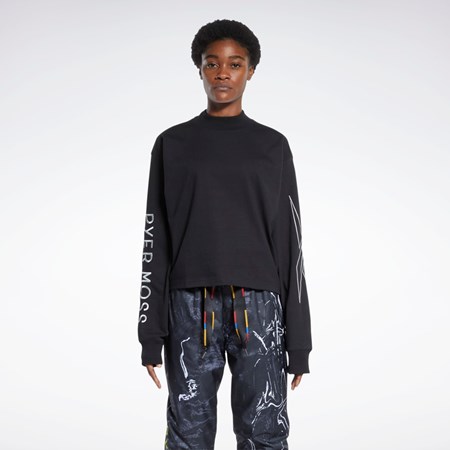 Reebok Reebok by Pyer Moss Turtleneck Long Sleeve T-Shirt Mustat | XZTYDI-905