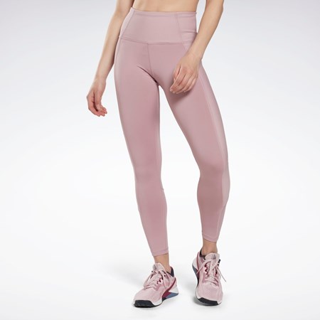 Reebok Rib High-Rise Leggings Infused Lilac | HSMGVK-695