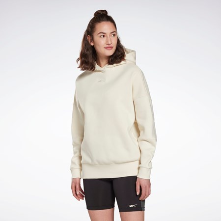 Reebok Studio Recycled Oversize Hoodie Valkoinen | OXNQML-526