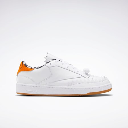 Reebok THE FLINTSTONES Club C Shoes Valkoinen Mustat Oranssi | TGABWD-029