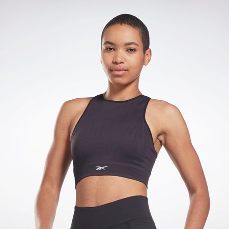 Reebok United By Fitness Myoknit Seamless Top Mustat | WFCGEQ-490