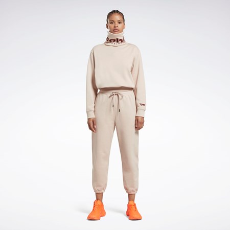 Reebok Victoria Beckham Cowl Neck Jumper Soft Ecru | QXSEID-026