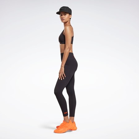 Reebok Victoria Beckham Seamless Leggings Mustat | SMWLNC-214