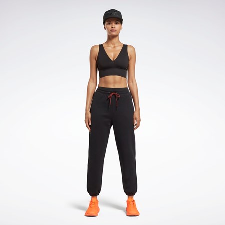 Reebok Victoria Beckham Suoraan Leg Joggers Mustat Oranssi | KMFWGS-241