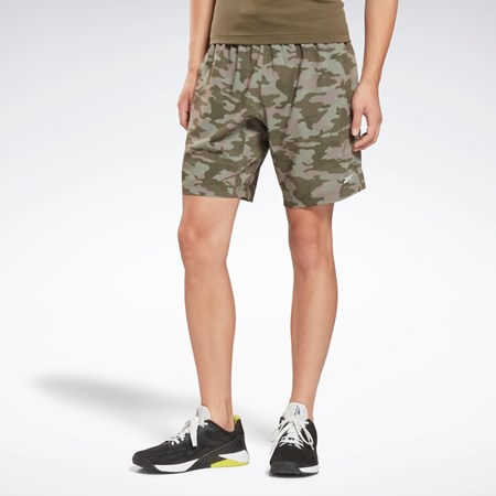 Reebok Workout Ready Camo Graafinen Shorts Vihreä | BGYTRC-051