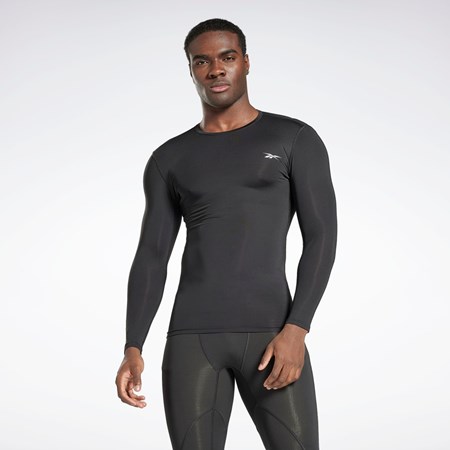 Reebok Workout Ready Compression Long Sleeve Shirt Mustat | QAHWKM-247