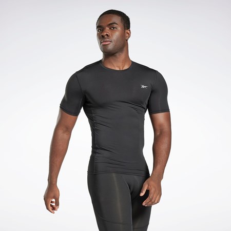 Reebok Workout Ready Compression T-Shirt Mustat | IDMNGV-210