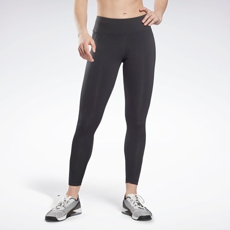 Reebok Workout Ready Mesh Leggings Mustat | MUOXPD-087