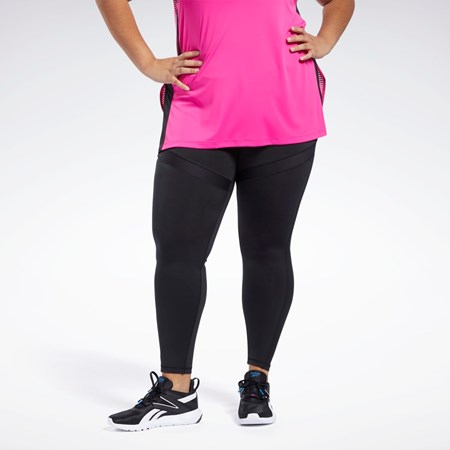 Reebok Workout Ready Mesh Leggings Mustat | ZAJHSM-607
