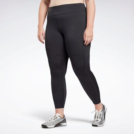Reebok Workout Ready Mesh Leggings (Plus Size) Mustat | EILGVX-108
