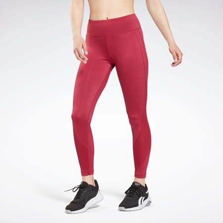 Reebok Workout Ready Mesh Leggings Punch Berry | PKLVCU-958