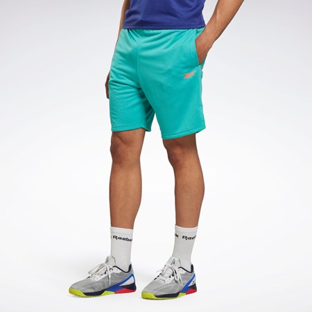 Reebok Workout Ready Mélange Shorts Semi Classic Teal | WYVSCP-413