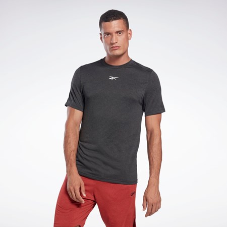 Reebok Workout Ready Mélange T-Shirt Mustat | IRWBFQ-523